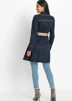 Abrigo gabardina de doble botonadura