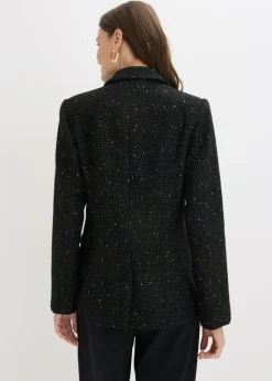 Americana de bouclé con doble botonadura
