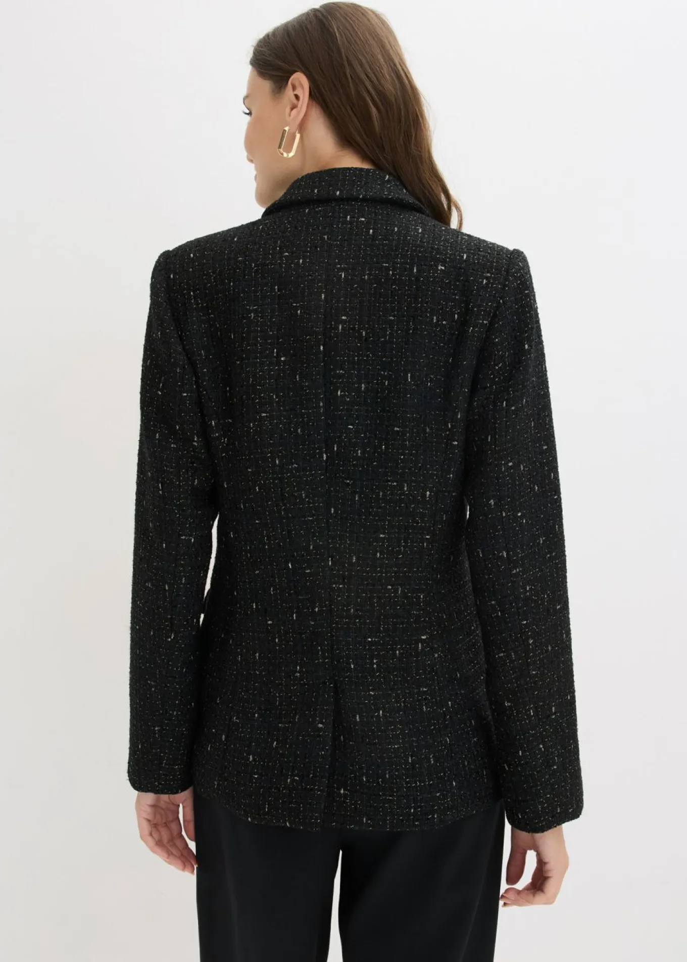 Americana de bouclé con doble botonadura