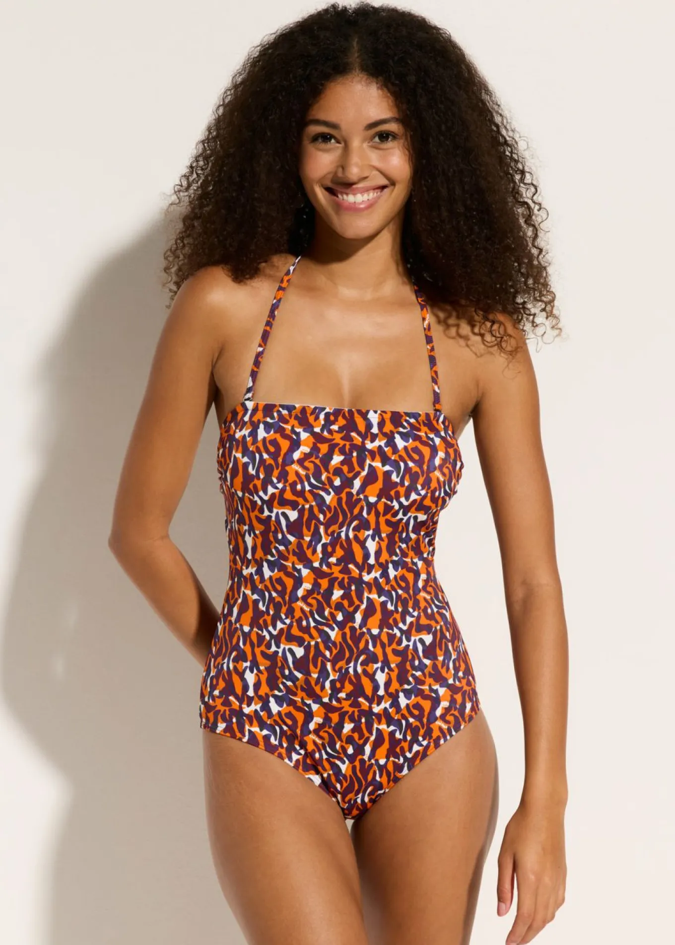 Bañador tipo bandeau con tirantes multiusos