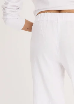 Bermudas anchas de mezcla de lino vaporoso