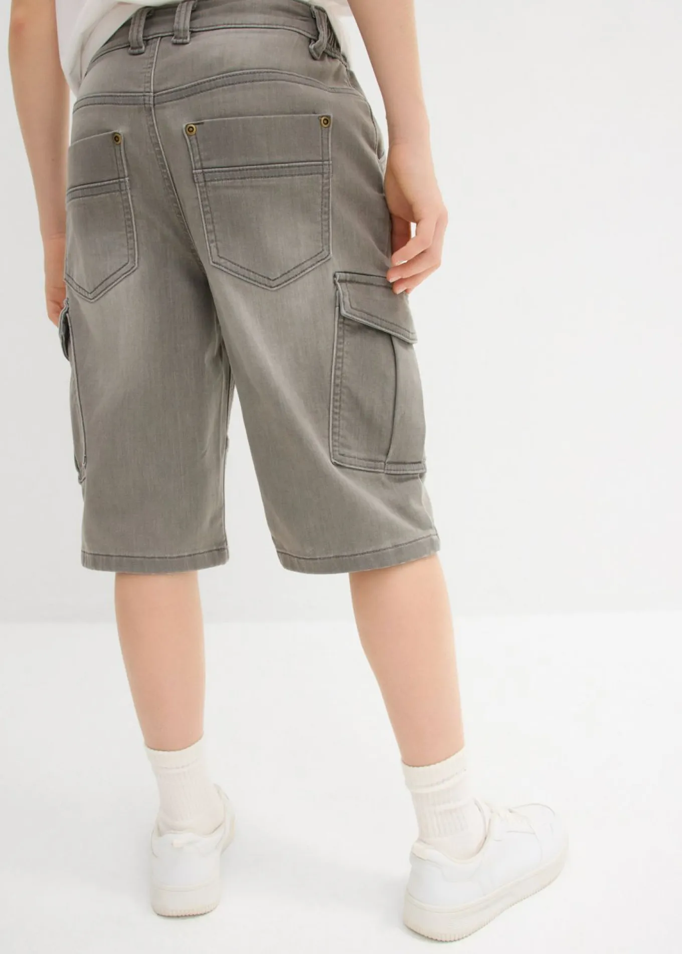 Bermudas de chándal estilo vaquero, regular fit