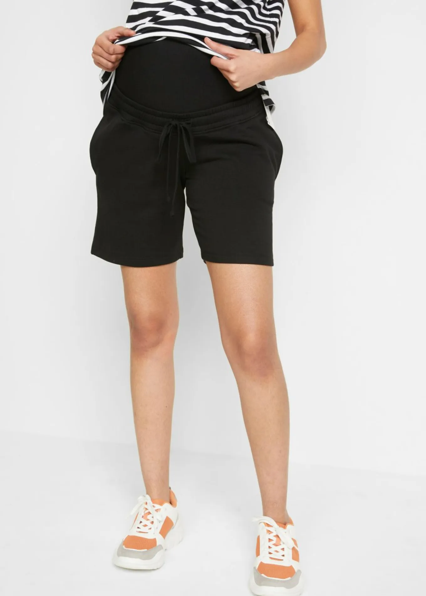 Bermudas premamá de tejido de sudadera (2 unidades)