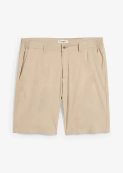 Bermudas tipo chino con lino y corte regular