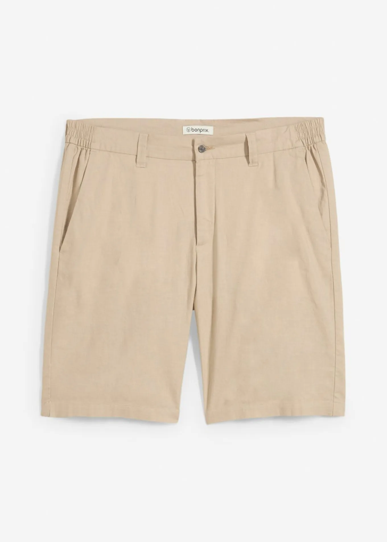 Bermudas tipo chino con lino y corte regular