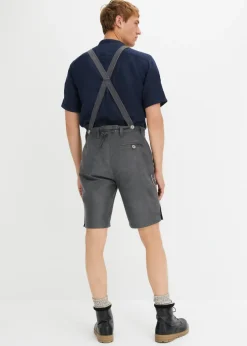 Bermudas tradicionales de piel sintética