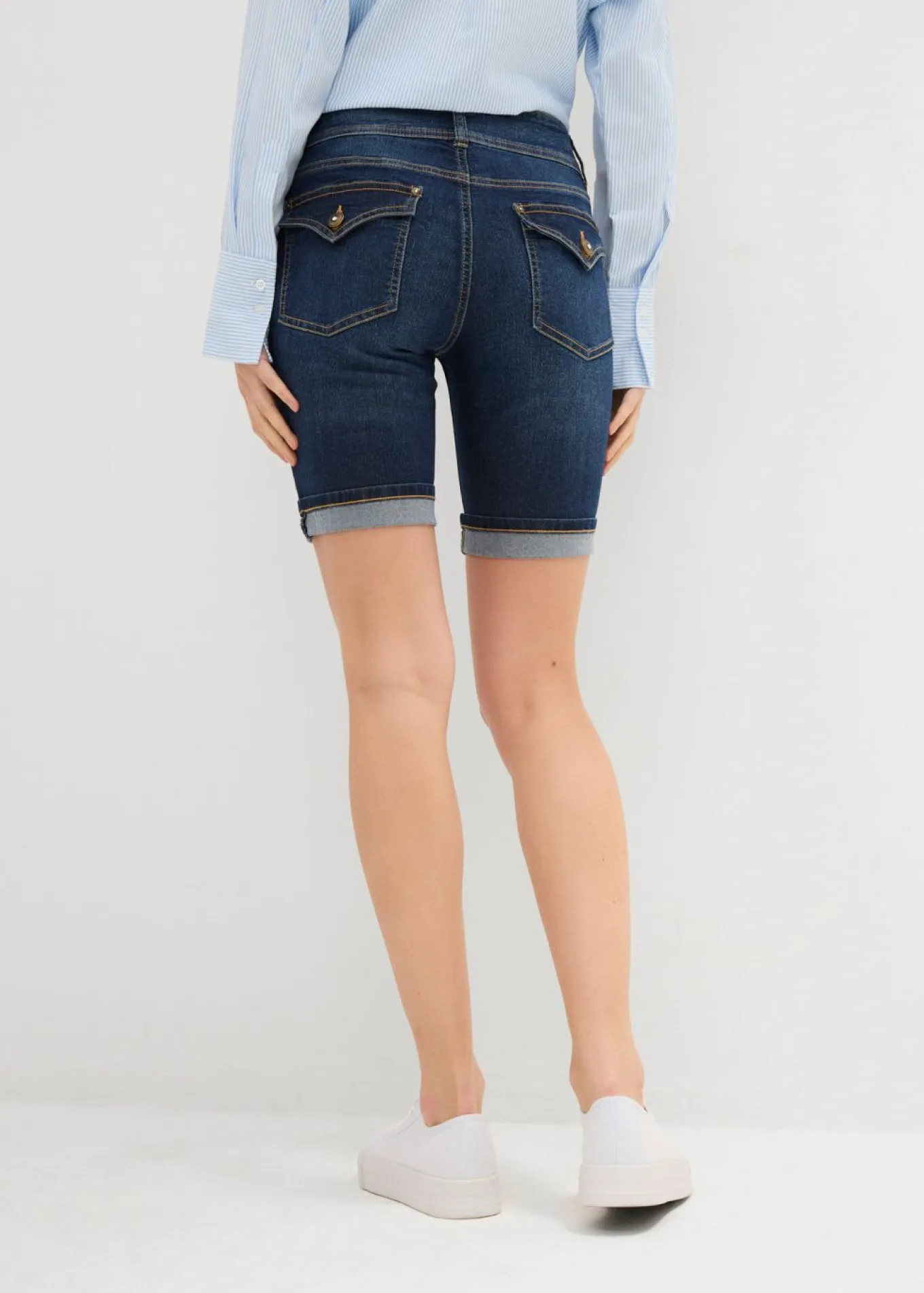 Bermudas vaqueras de talle medio