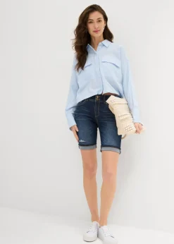 Bermudas vaqueras de talle medio