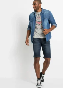 Bermudas vaqueras elásticas, slim fit
