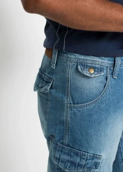 Bermudas vaqueras tipo cargo con corte relajado