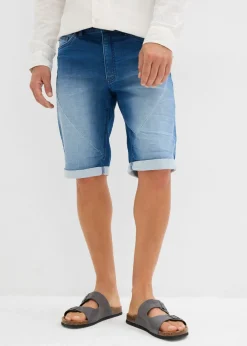 Bermudas vaqueras tipo chándal con corte relajado