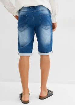 Bermudas vaqueras tipo chándal con corte relajado