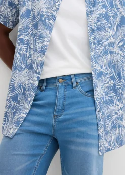 Bermudas vaqueras tipo chándal con corte holgado y regular