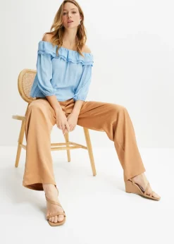 Blusa con escote bañera