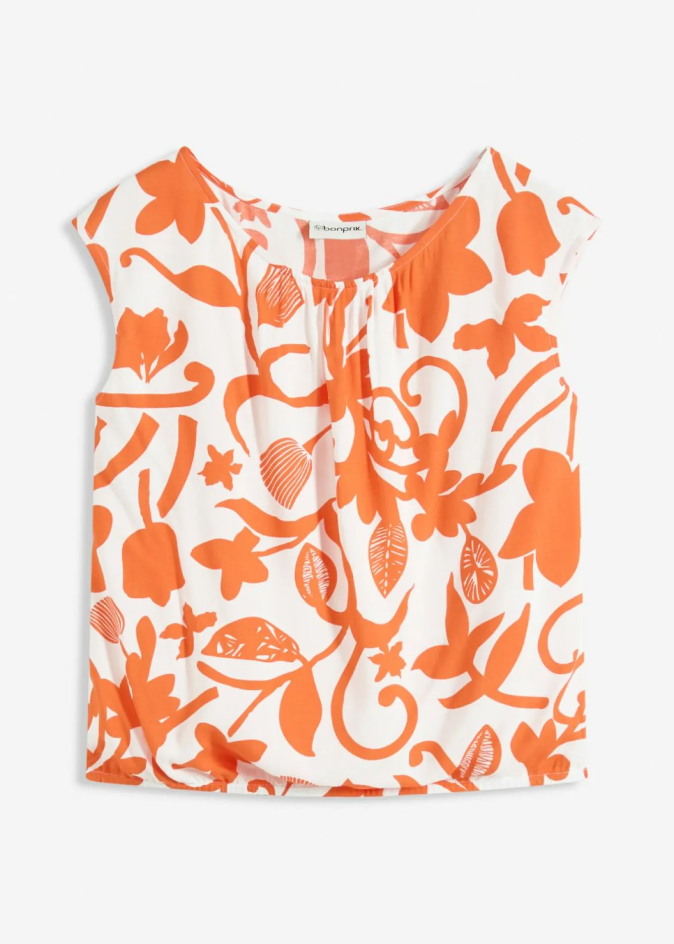 Blusa corta de viscosa fluida