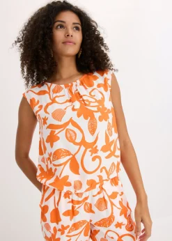 Blusa corta de viscosa fluida
