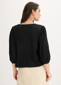 Blusa de crepé estructurado
