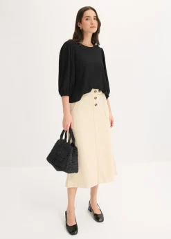 Blusa de crepé estructurado