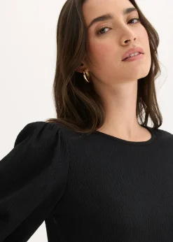Blusa de crepé estructurado
