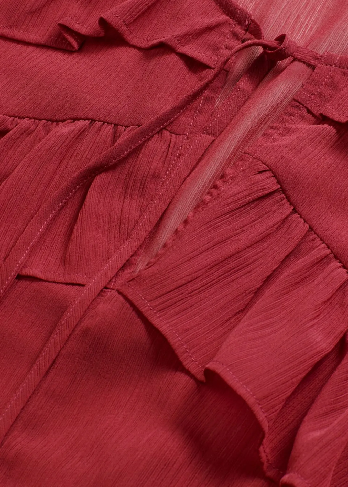 Blusa de gasa con volantes