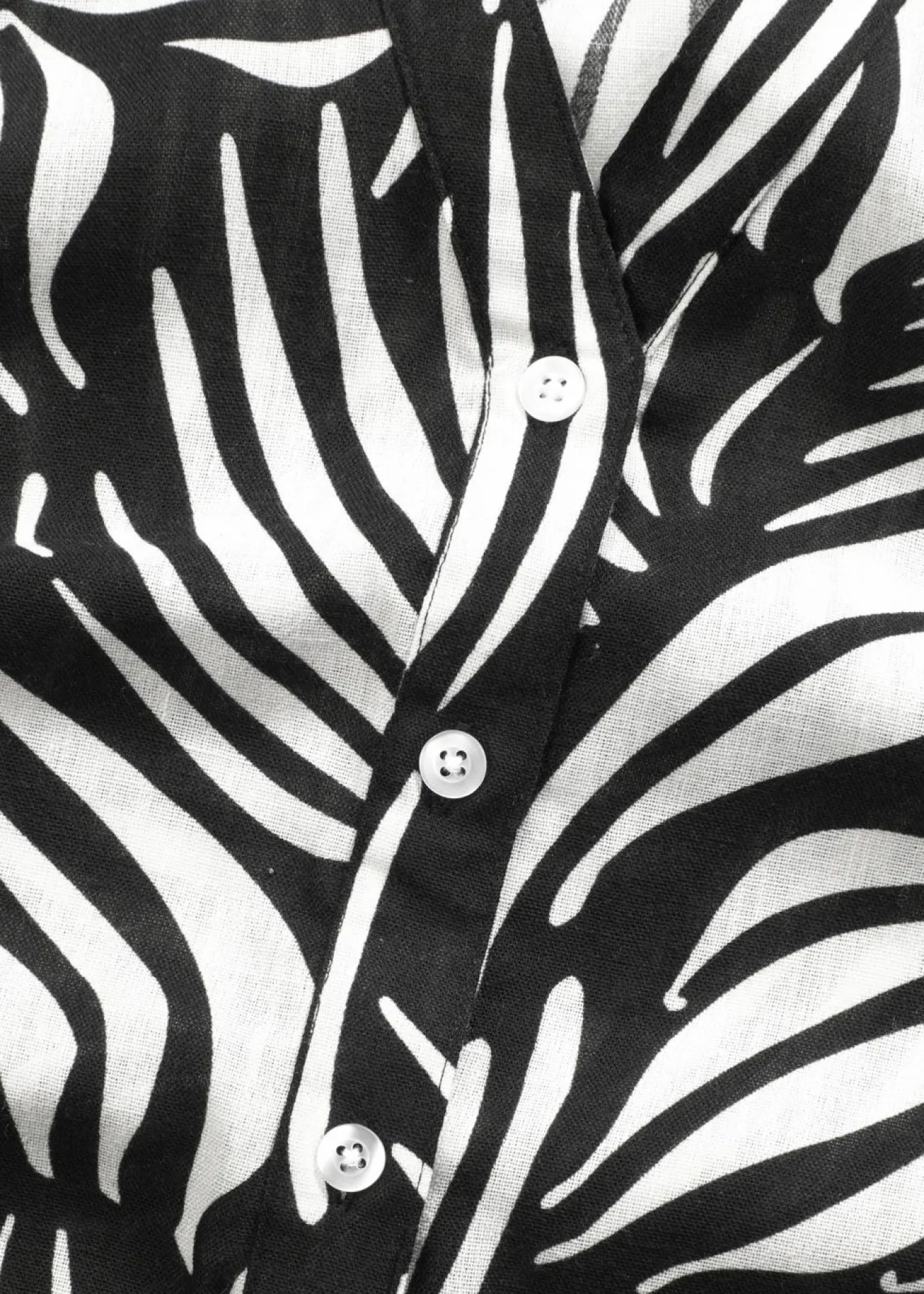 Blusa de manga corta con aspecto de lino