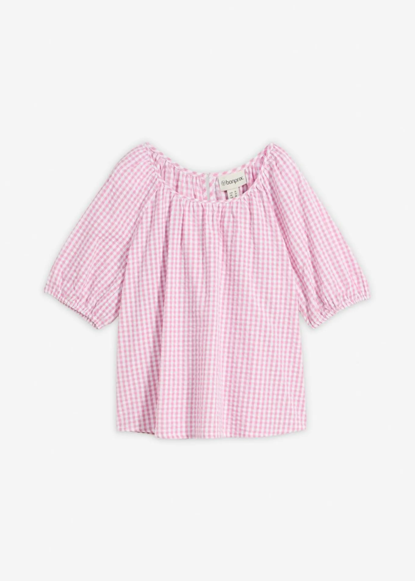 Blusa de manga corta de algodón puro