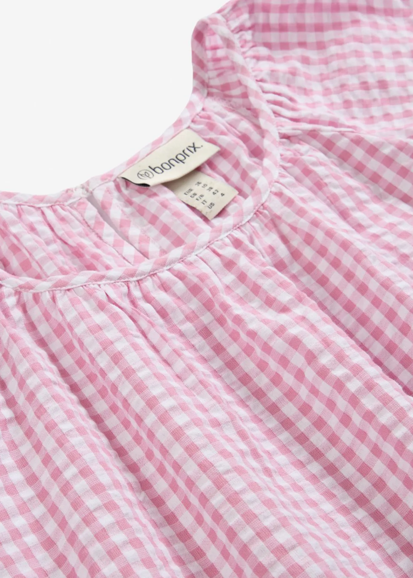 Blusa de manga corta de algodón puro
