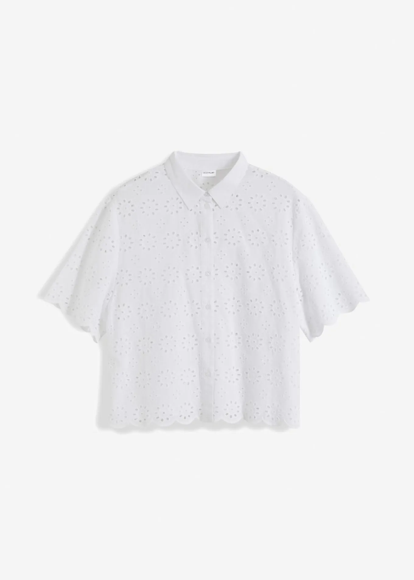 Blusa de manga corta de algodón puro
