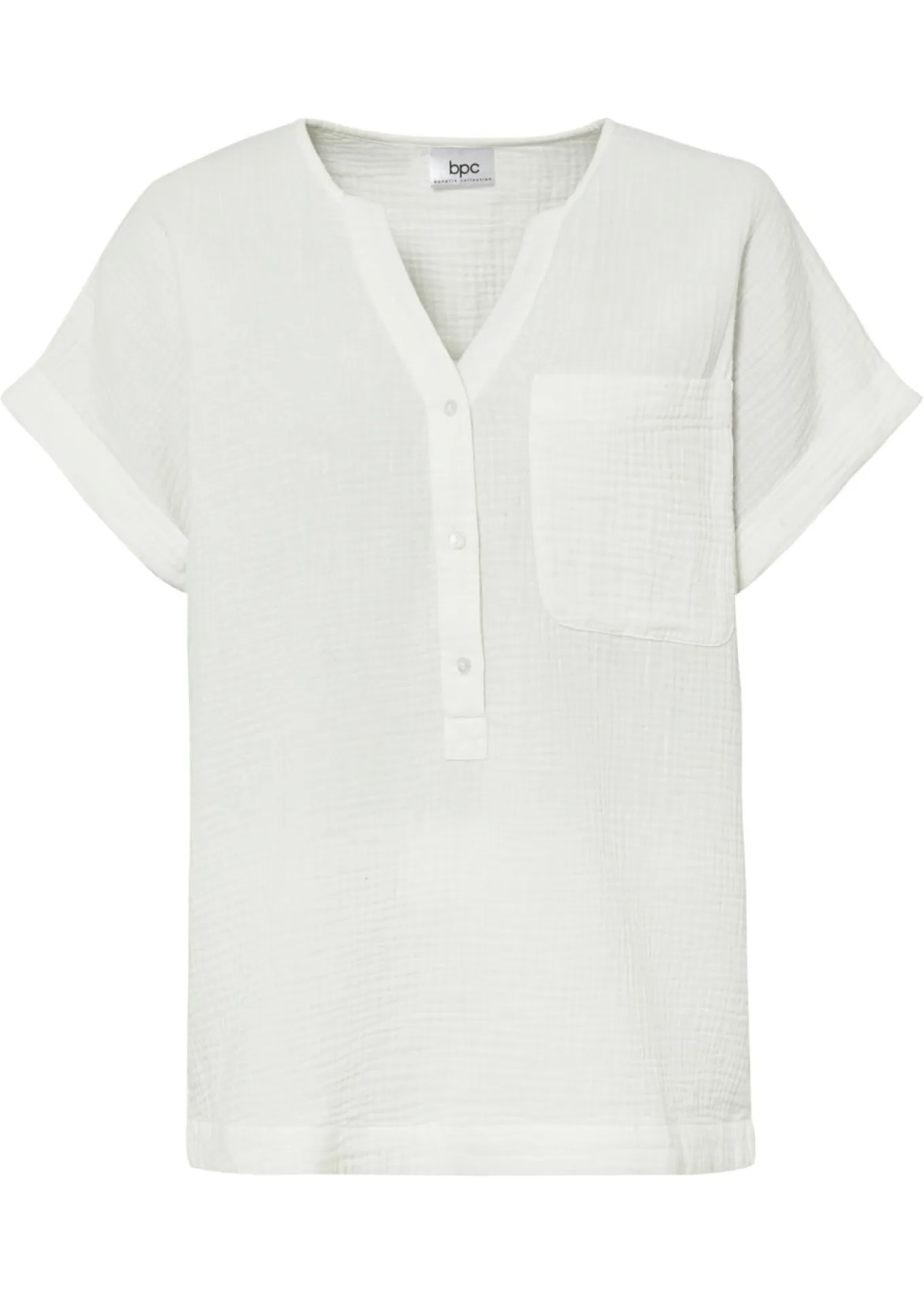 Blusa de manga corta de muselina