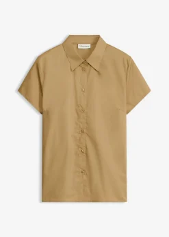 Blusa de manga corta de popelín