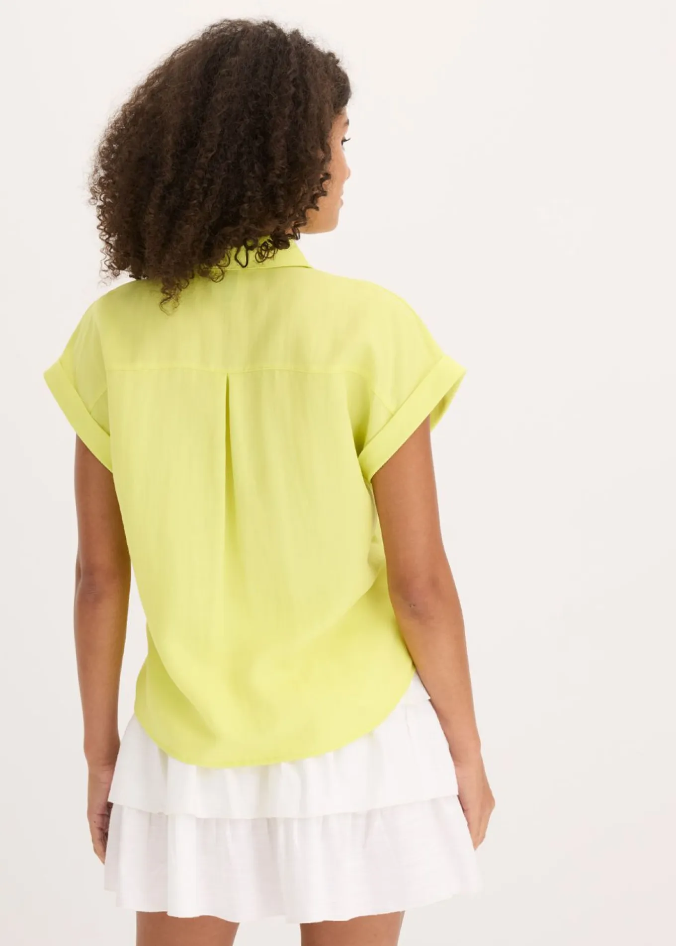 Blusa de mezcla de lyocell fluido