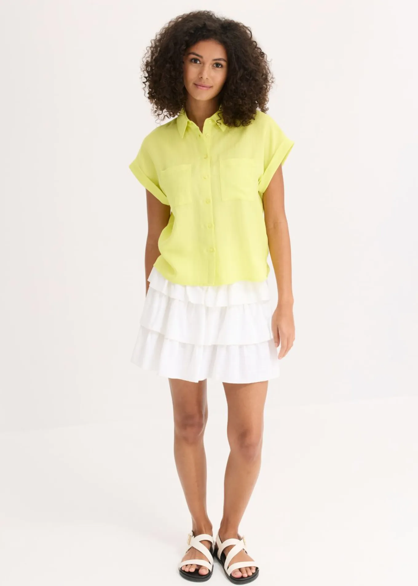 Blusa de mezcla de lyocell fluido