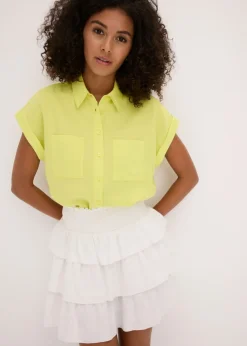 Blusa de mezcla de lyocell fluido