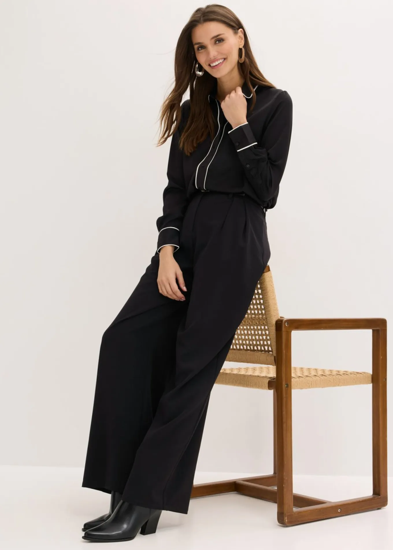 Blusa de satén fluido
