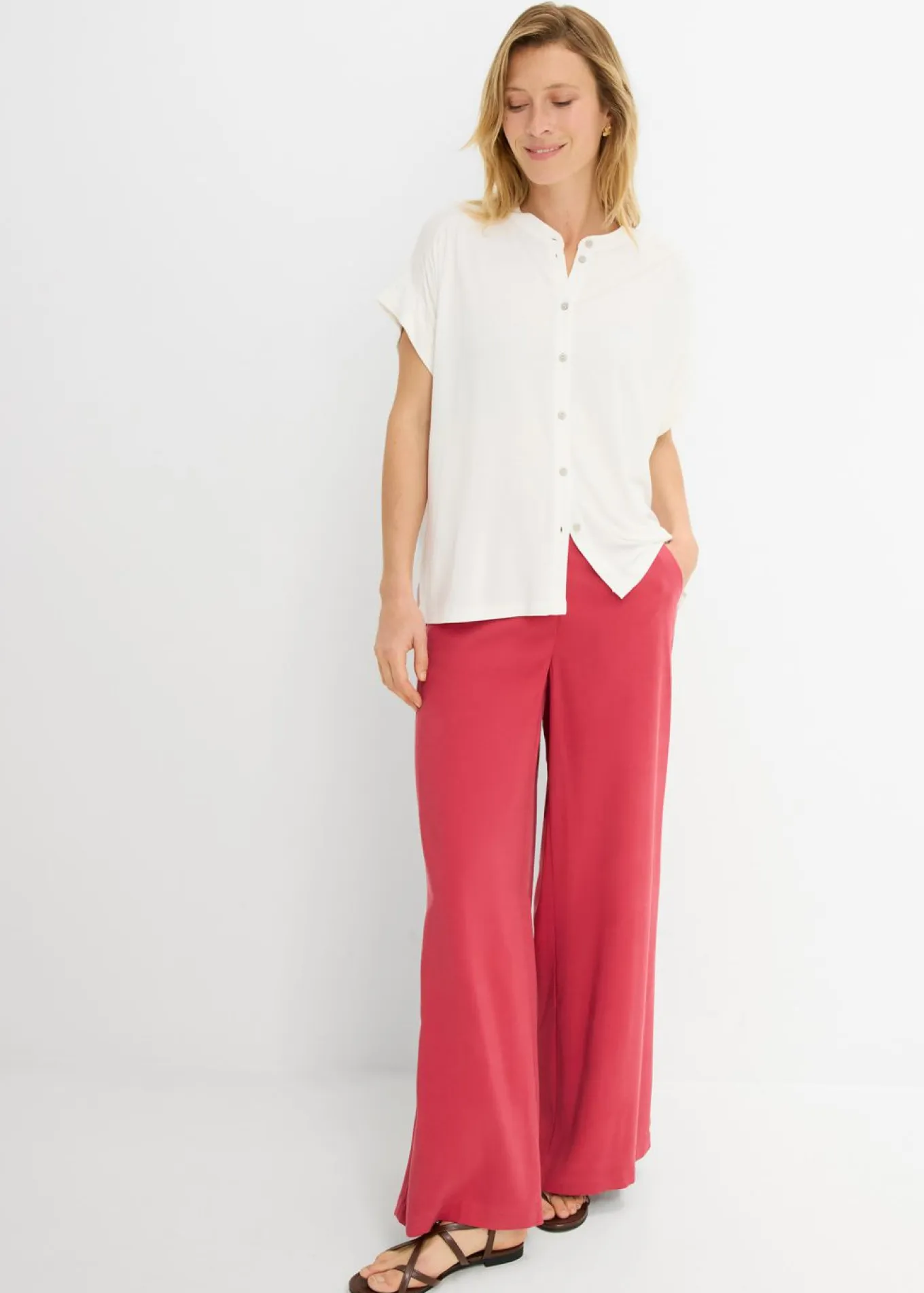 Blusa de suave mezcla de viscosa