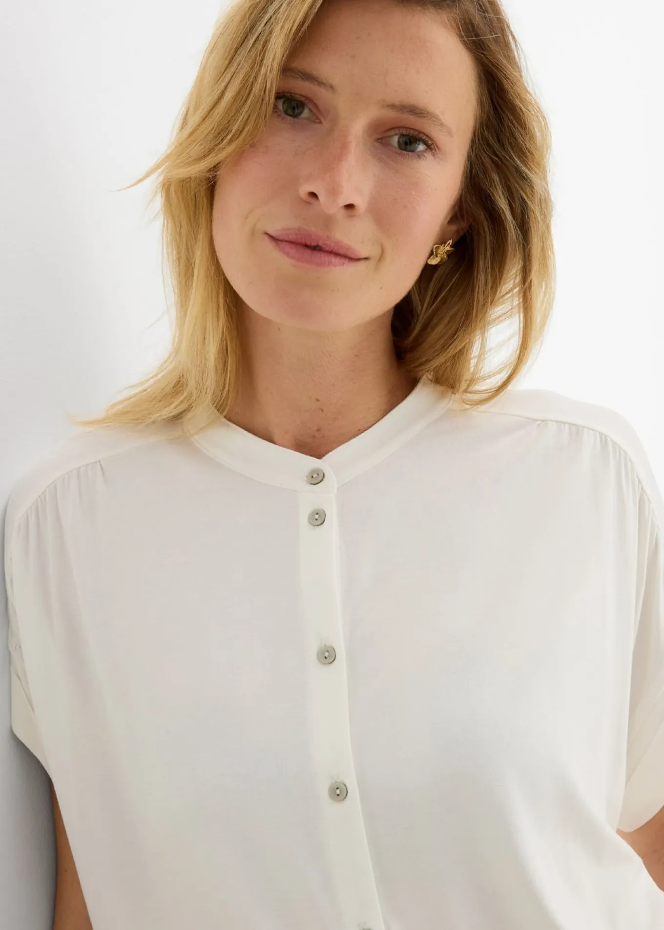 Blusa de suave mezcla de viscosa