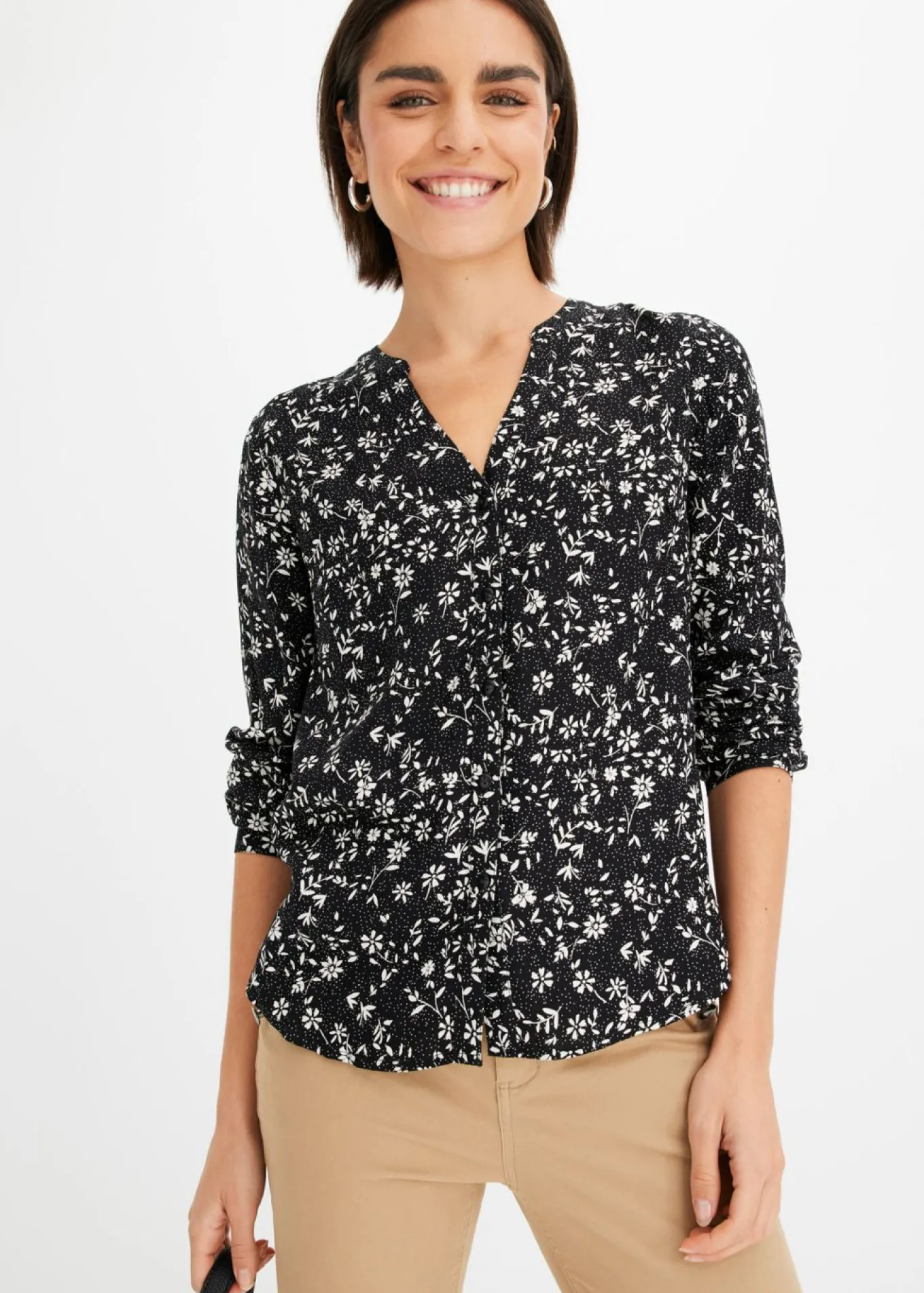 Blusa de viscosa fluida