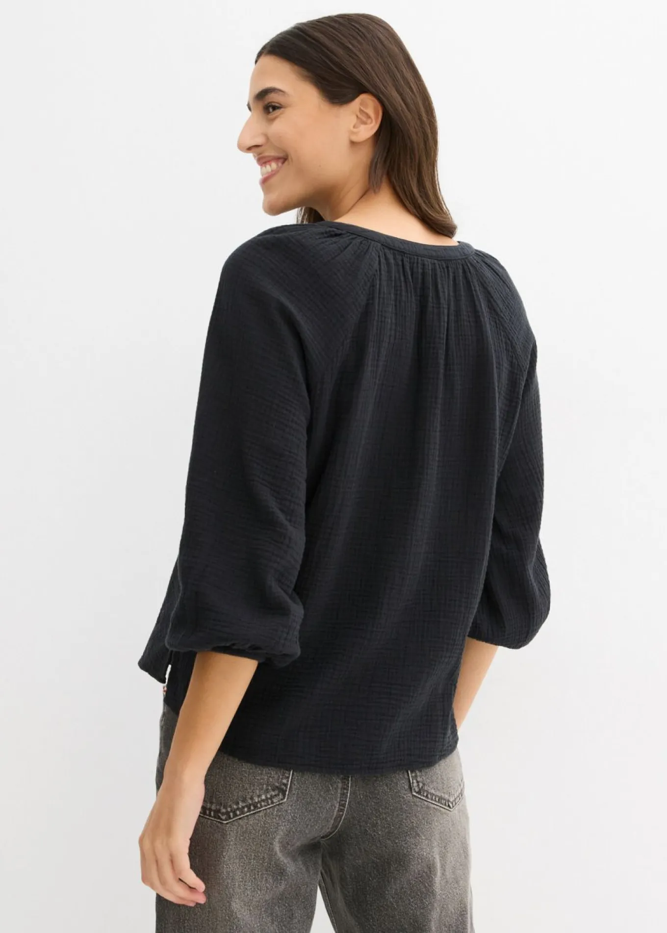 Blusa holgada de muselina