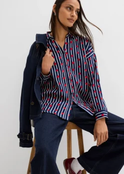 Blusa holgada de muselina suave
