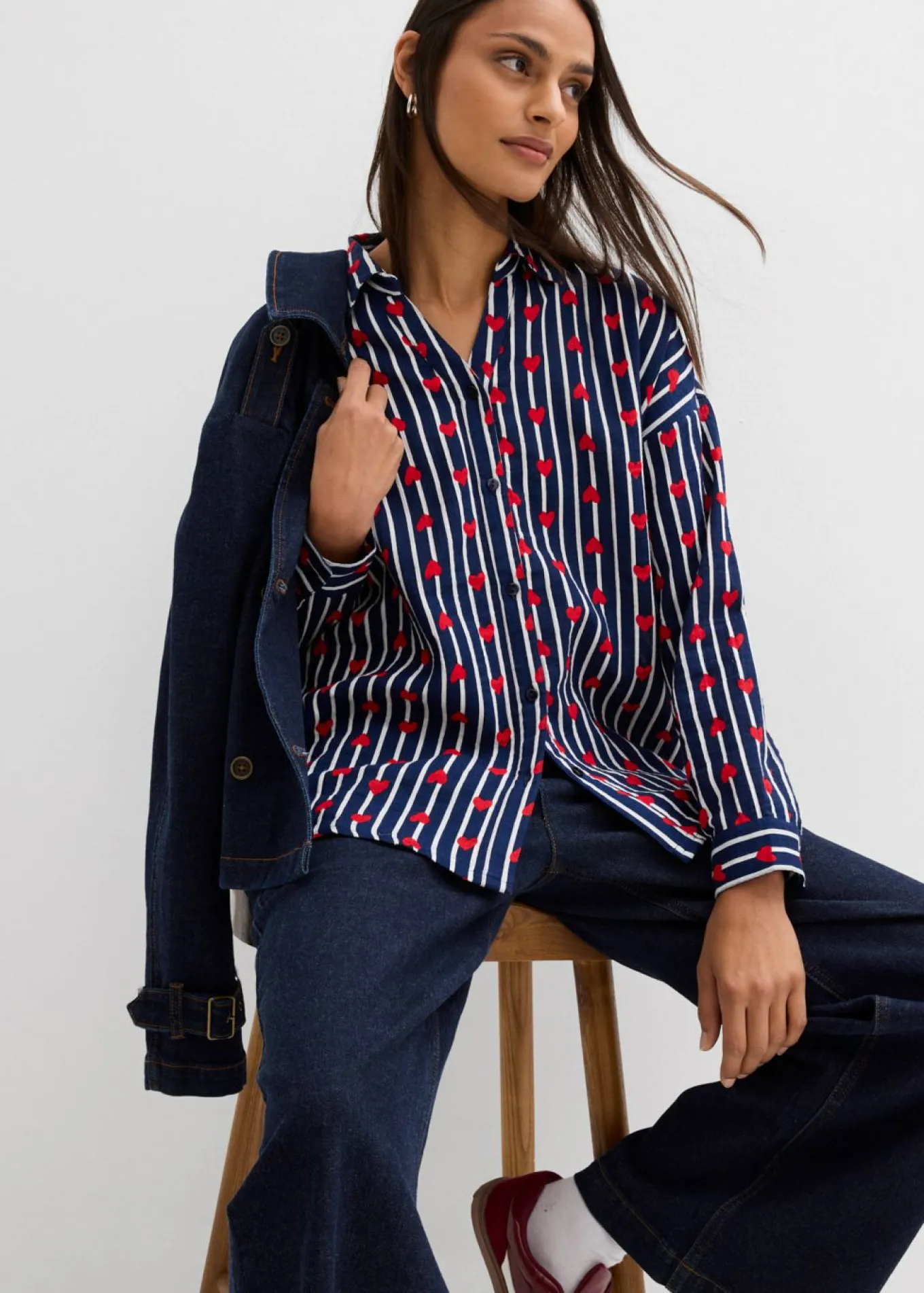 Blusa holgada de muselina suave