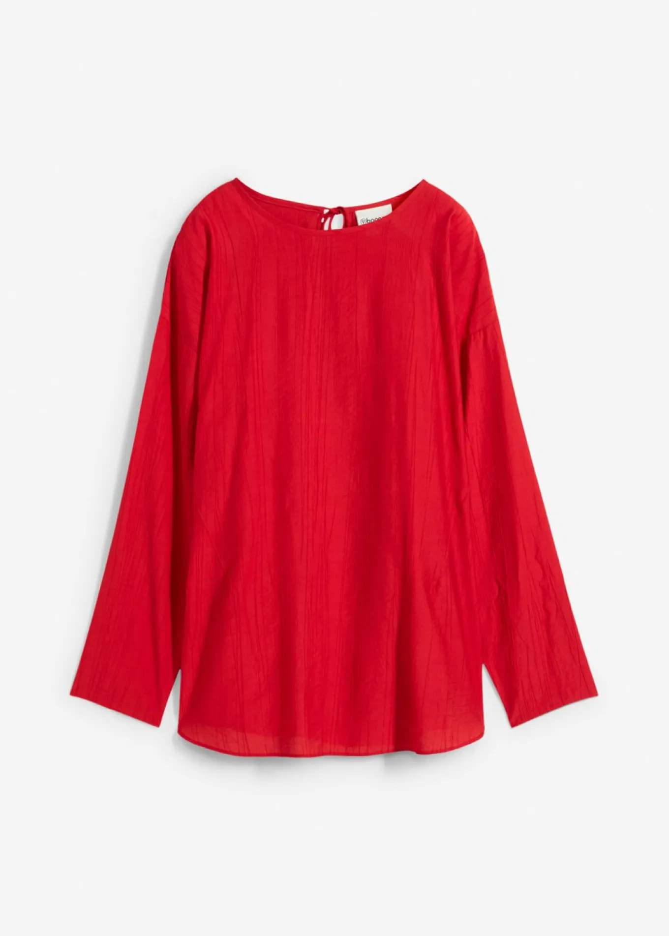 Blusa holgada tipo túnica de mezcla de viscosa arrugada con estructura