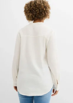 Blusa larga de muselina ligera