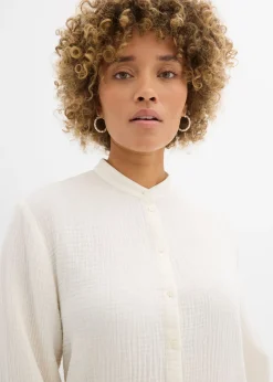Blusa larga de muselina ligera