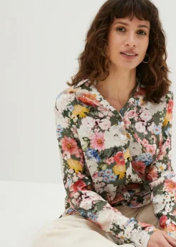 Blusa larga de viscosa fluida