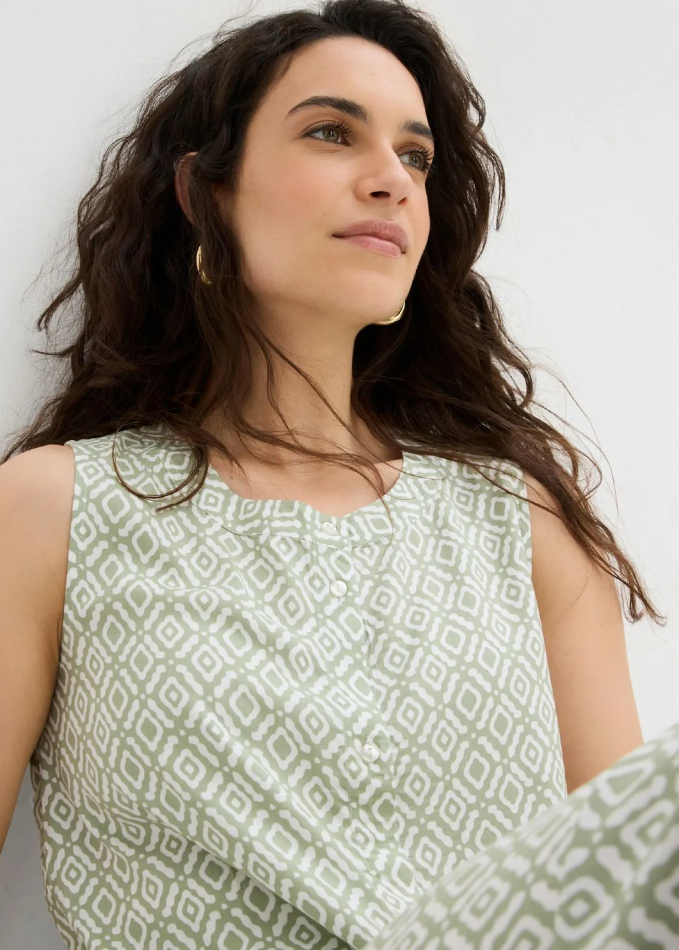 Blusa larga de viscosa suave