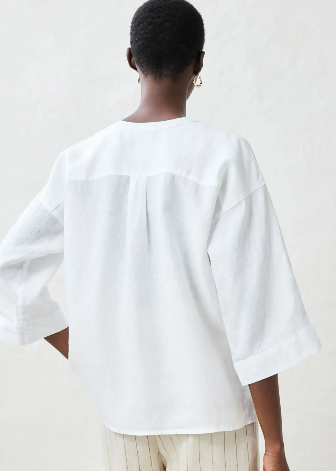 Blusa oversize de lino puro