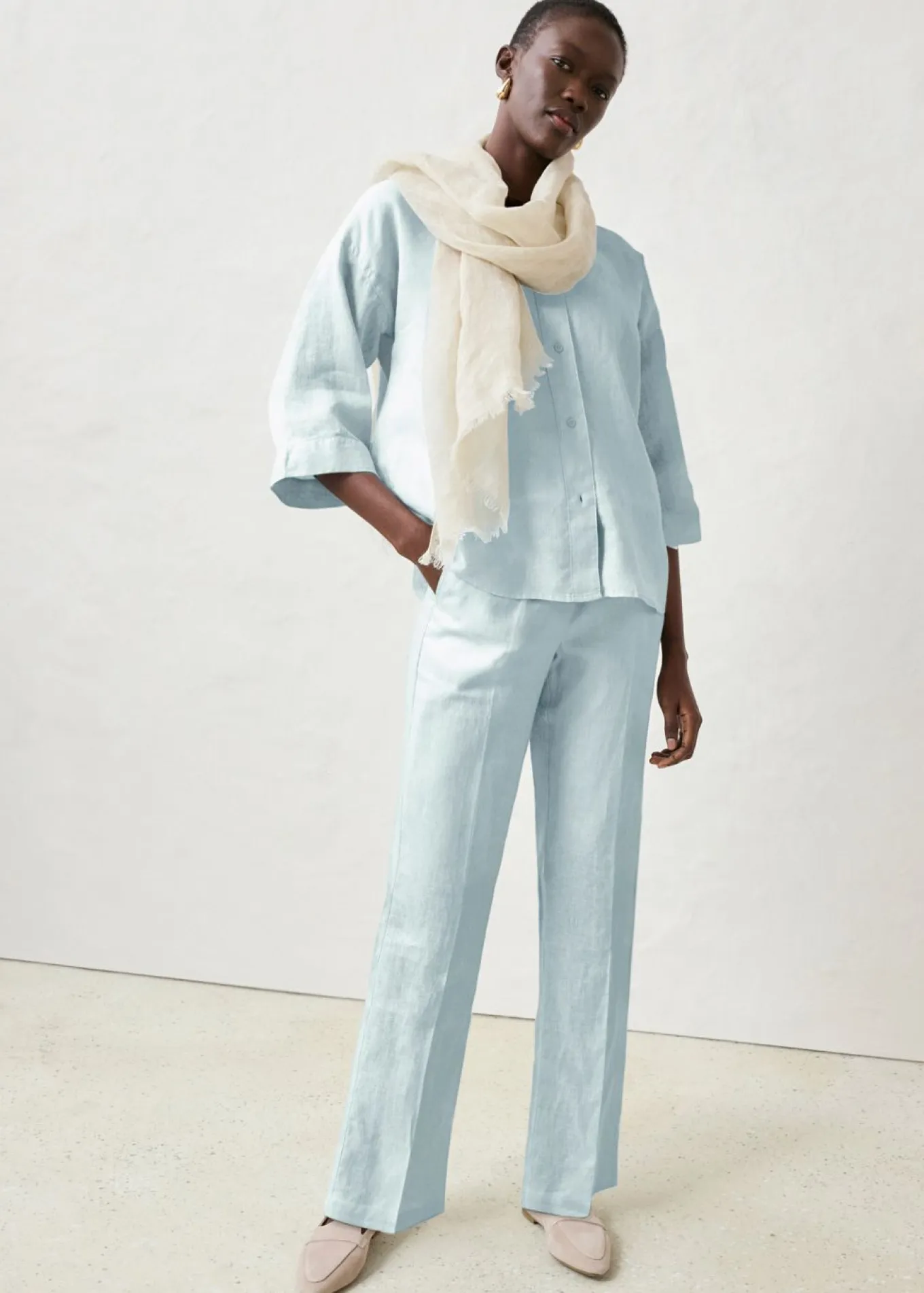Blusa oversize de lino puro