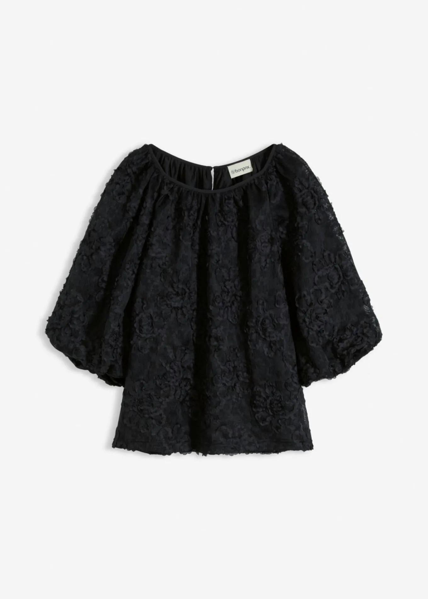 Blusa sin cierre con estampado floral texturizado