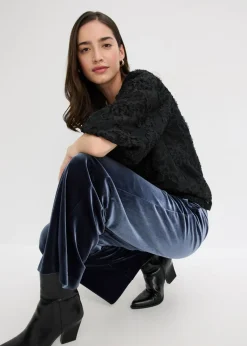 Blusa sin cierre con estampado floral texturizado