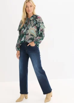 Blusa tipo túnica con volantes